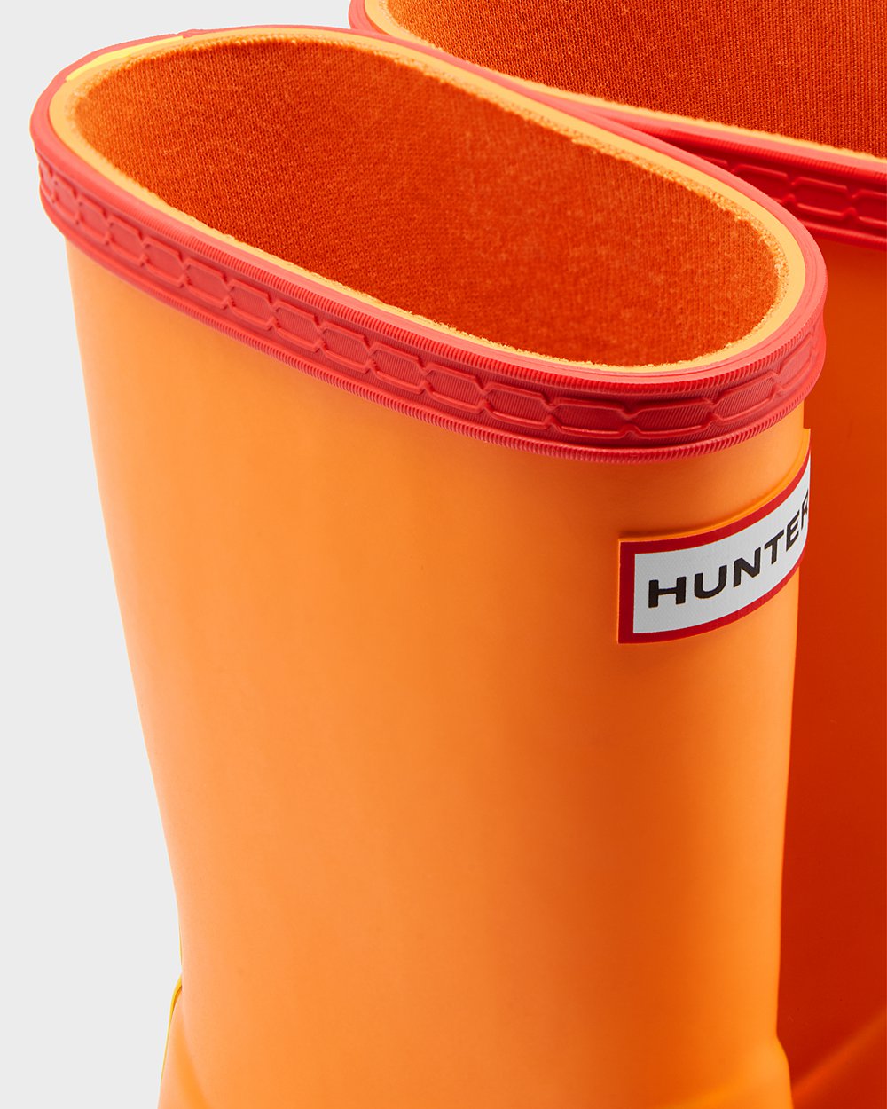 Botas De Agua Hunter Niños Original First Classic - Naranjas/Amarillo - Argentina 0786ARZKS